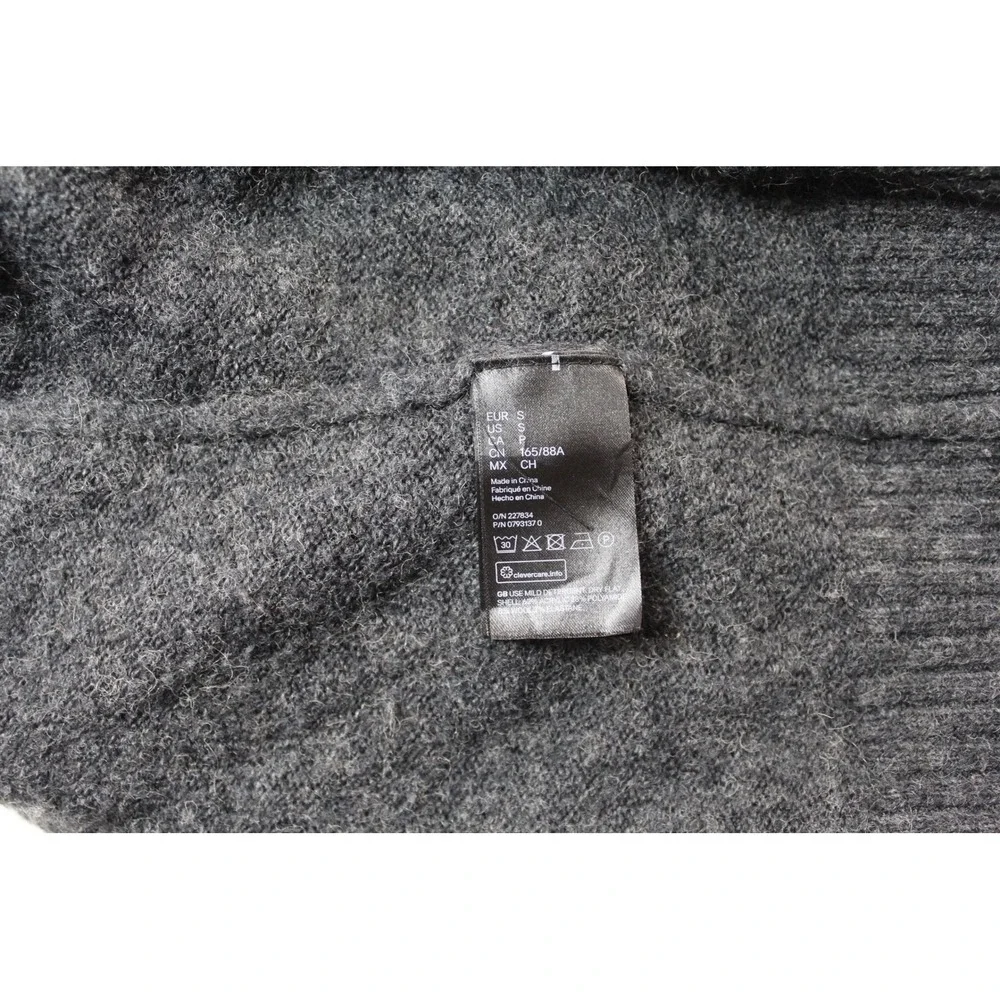 H&M Cardigan Women Small Gray Excellent Open Front Ribbed Knit L.O.G.G. Sweater